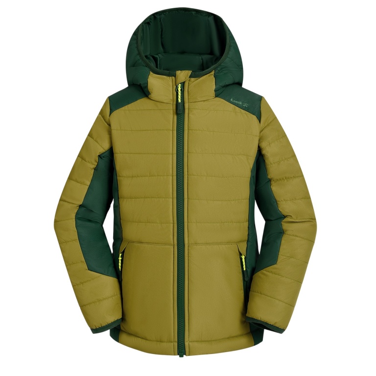 Kamik Steppjacke Nell (Ganzjahresjacke, winddicht, reflektierend) sagegrün Jungen